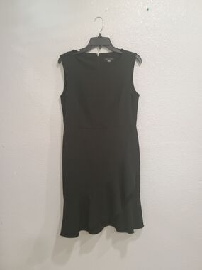 Tommy Hilfiger Black Sleeveless Midi Sheath Dress